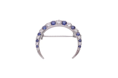 Spilla con zaffiri e diamanti - Asta Speciale Natale