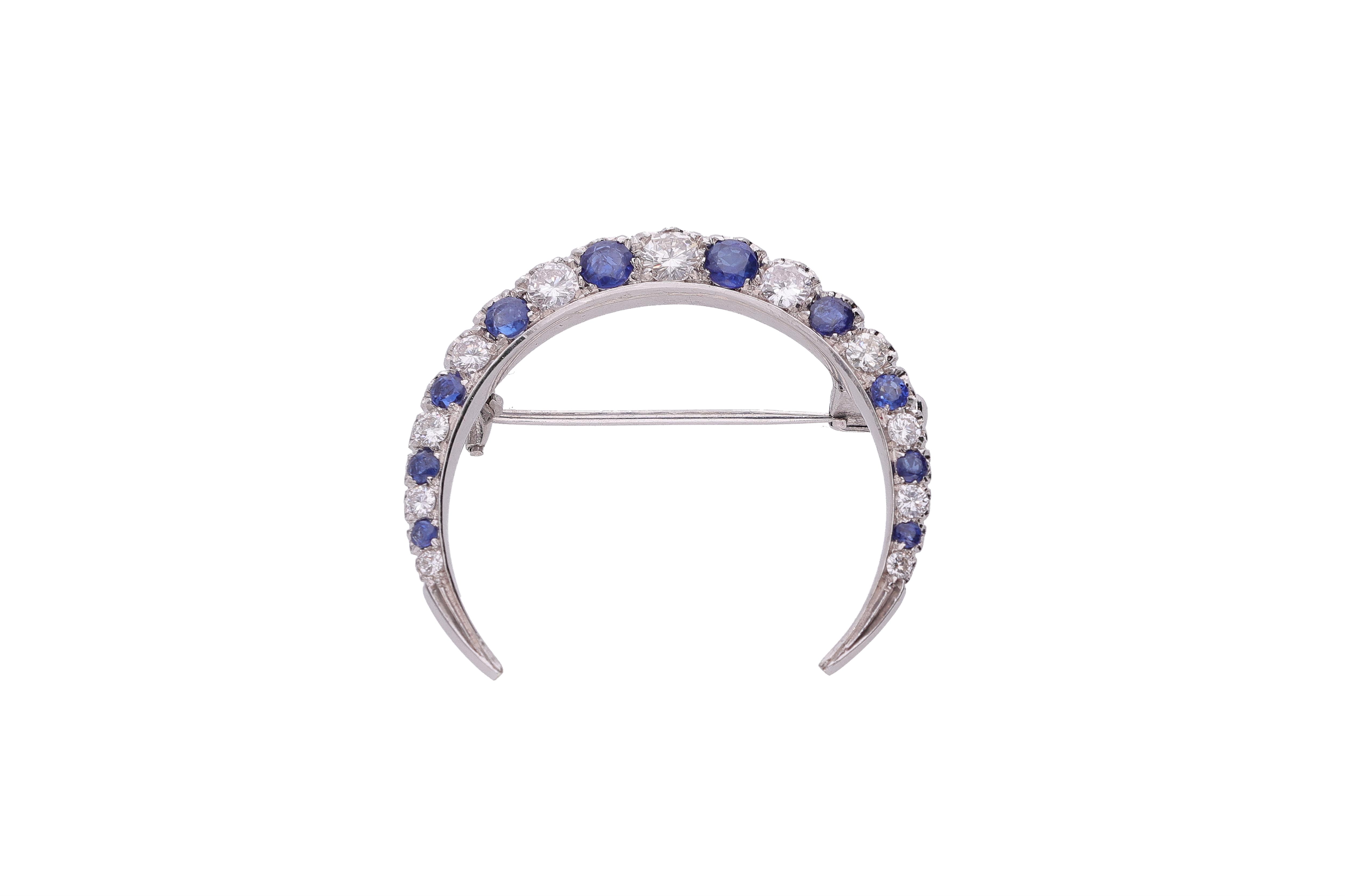 Spilla con zaffiri e diamanti - Asta Speciale Natale