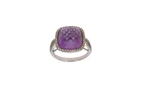 Anello con diamanti e pietra viola - Asta Speciale San Valentino