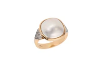 Anello con perla mabe' e diamanti - Asta Speciale San Valentino
