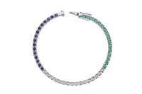 Bracciale con diamanti, zaffiri, smeraldi e pietre - Asta Speciale San Valentino