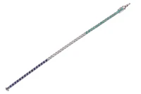 Bracciale con diamanti, zaffiri, smeraldi e pietre - Asta Speciale San Valentino