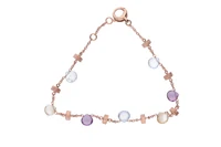 Bracciale con topazi azzurri, ametiste e quarzi citrini - Asta Speciale San Valentino