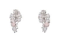 Orecchini con diamanti, pietre di luna, calcedoni e pietre - Asta Speciale San Valentino