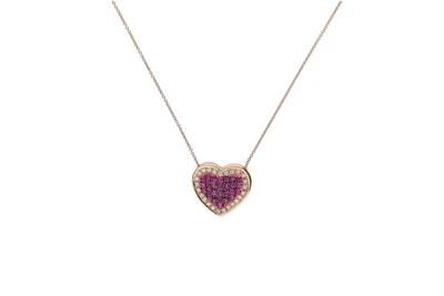 Collana con diamanti, rubini e pietre - Asta Speciale San Valentino