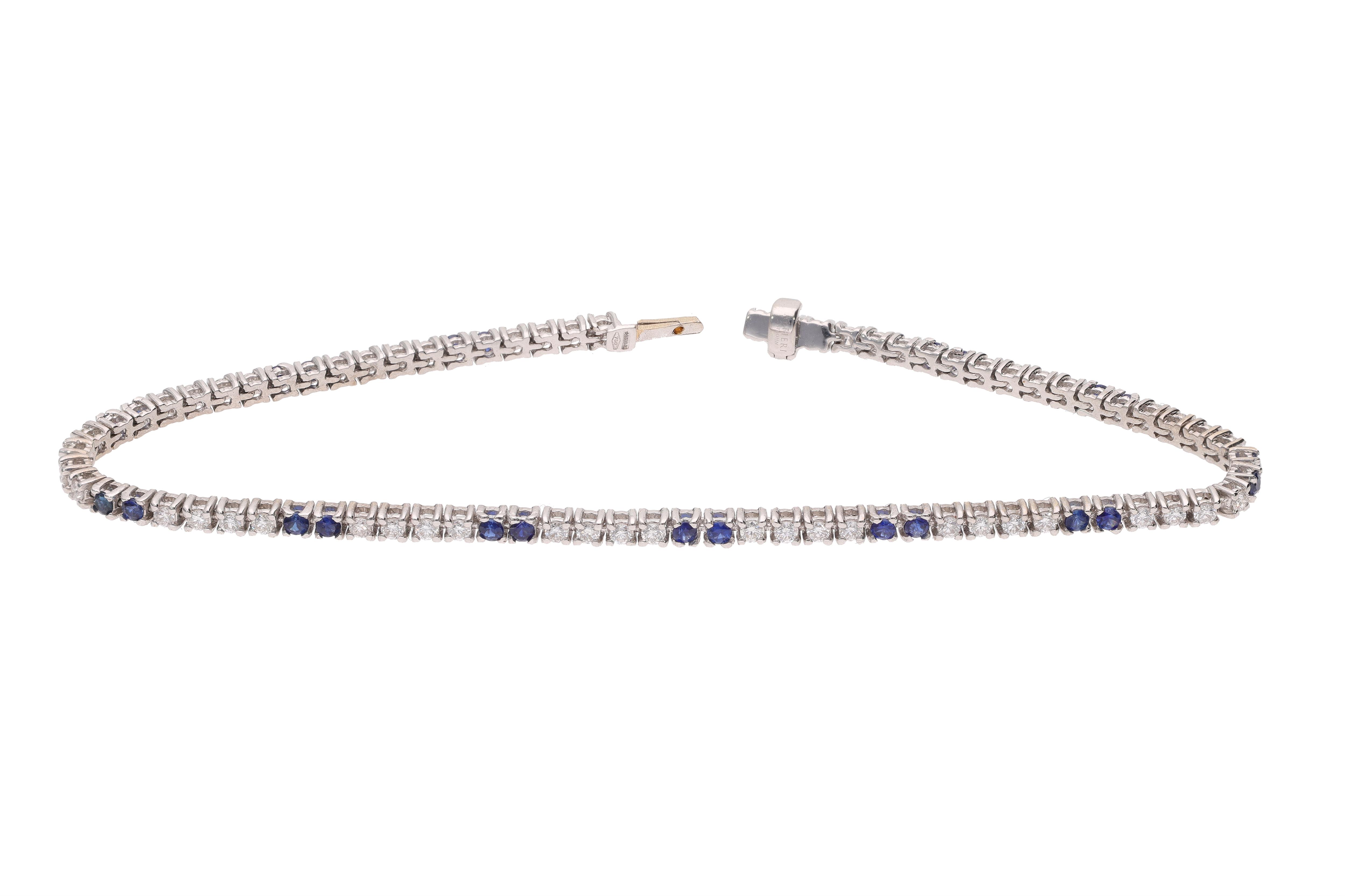 Alfieri & St. John, bracciale con diamanti, zaffiri e pietre - Asta Speciale San Valentino