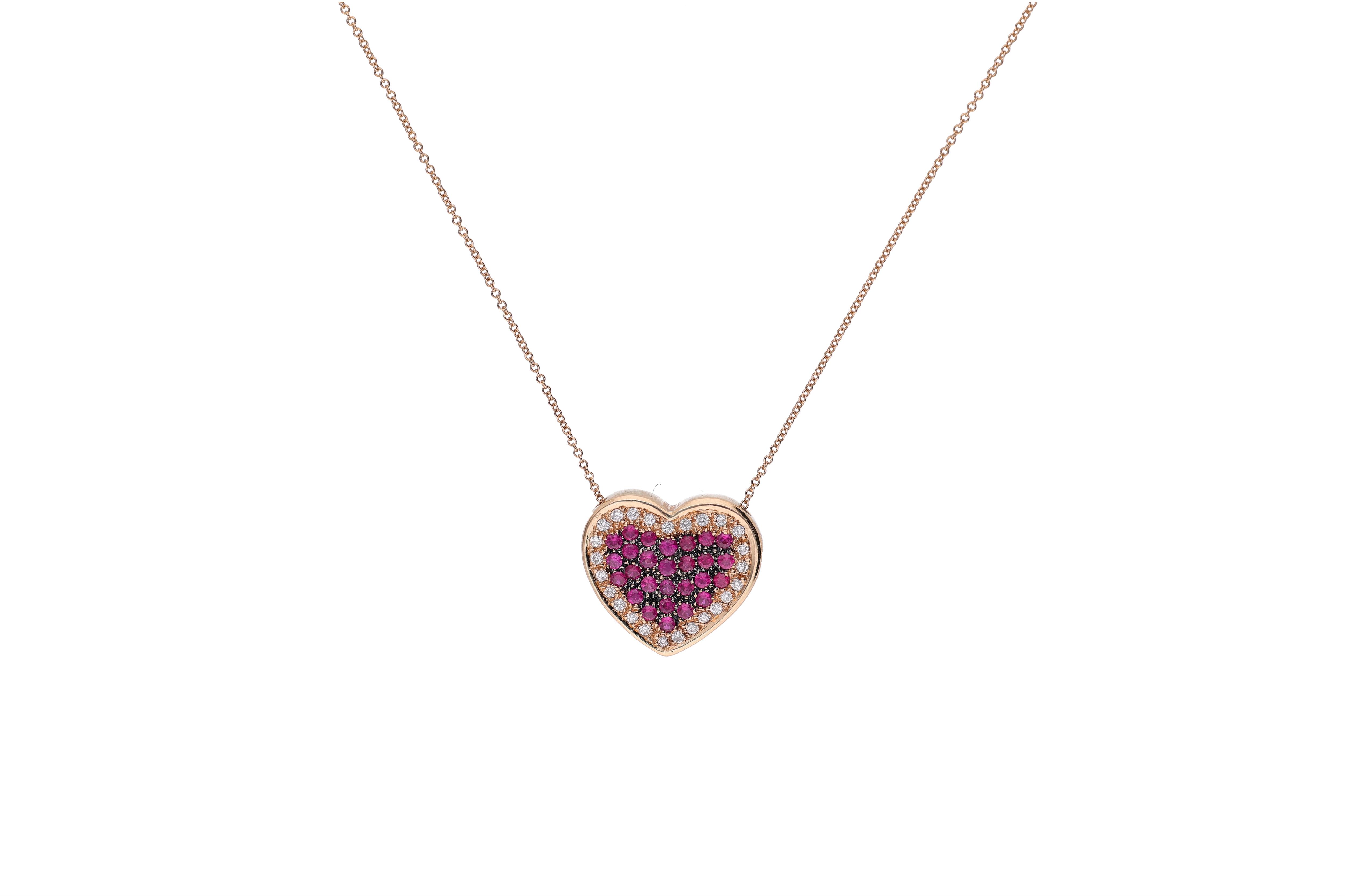 Collana con diamanti, rubini e pietre - Asta Speciale San Valentino