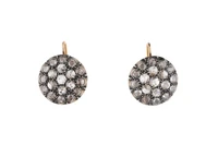 Coppia di orecchini a toppa con diamanti - Asta Tesori di Pasqua - Gioielli da riscoprire