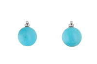 Orecchini con turchese e diamanti - Asta Tesori di Pasqua - Gioielli da riscoprire