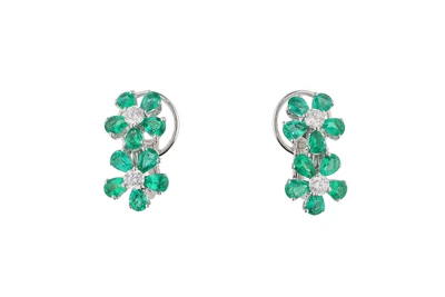 Orecchini con smeraldi e diamanti - Asta Tesori di Pasqua - Gioielli da riscoprire