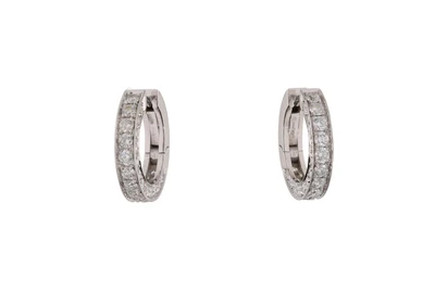 Paio di orecchini a cerchio con diamanti - Asta Tesori di Pasqua - Gioielli da riscoprire Paio di orecchini a cerchio con diamanti - Asta Tesori di Pasqua - Gioielli da riscoprire