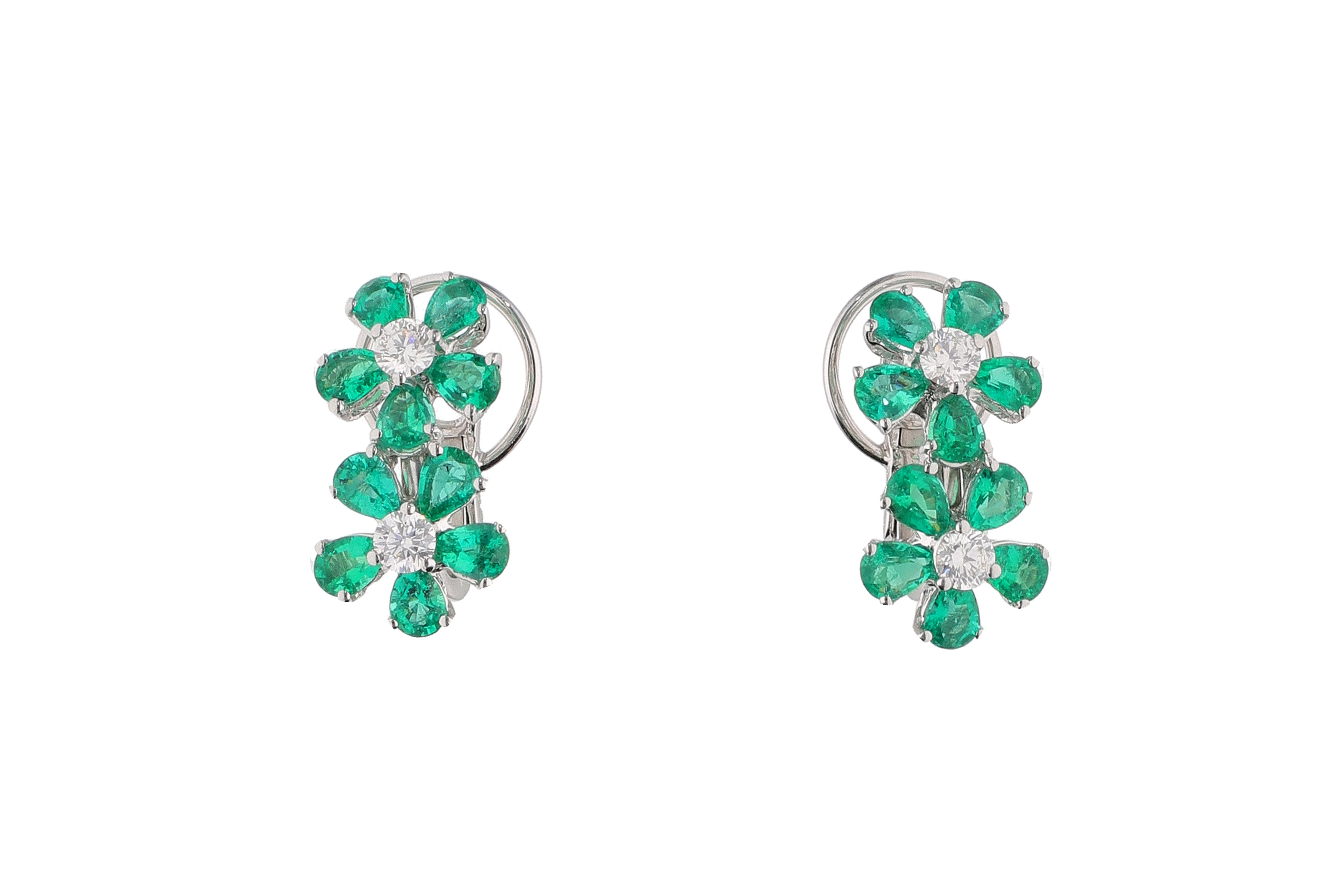 Orecchini con smeraldi e diamanti - Asta Tesori di Pasqua - Gioielli da riscoprire