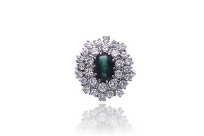 Anello con zaffiro e diamanti - Asta Preziosi