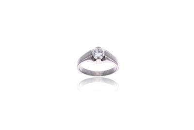 Anello in oro, con diamante - Asta Preziosi