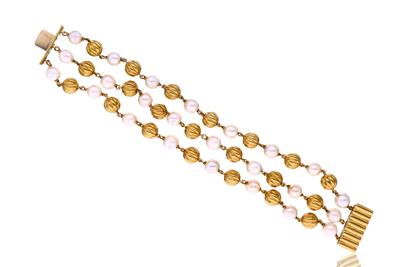Bracciale in oro e perle - Asta Preziosi