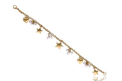 Bracciale in oro, perle d'acqua dolce - Asta Preziosi