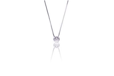 Collana punto luce con diamante - 