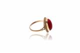 Anello con corallo - 