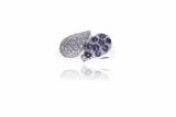 Anello con diamanti e pietre - 