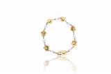 Bracciale in stile floreale con perle - 