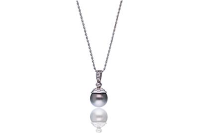 Collana con perla e diamante - 