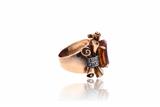 Anello con quarzo e diamanti - 