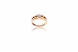 Anello in oro, con diamante - 