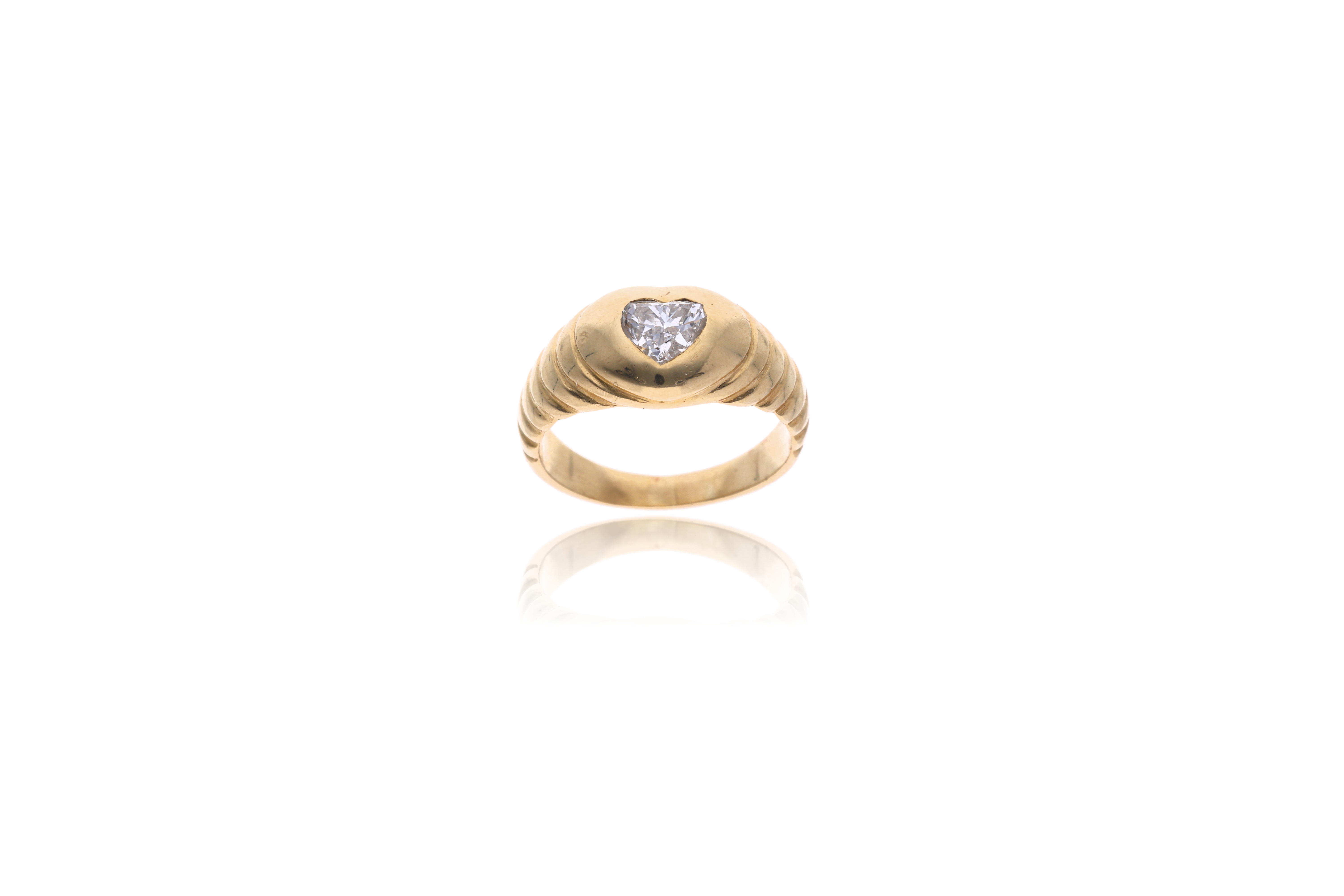Anello in oro, con diamante - Asta Preziosi