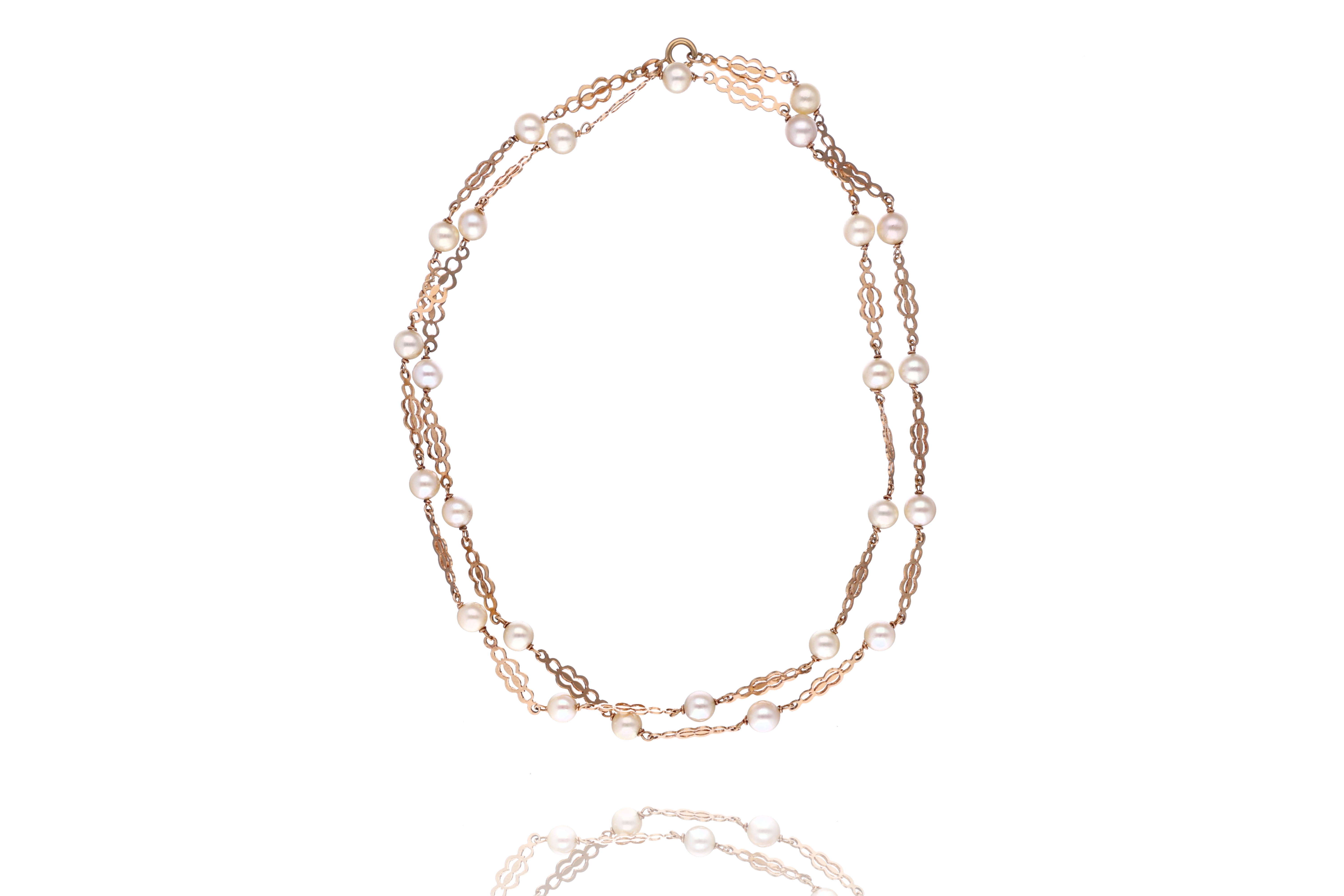 Collana in oro, con perle - Asta Preziosi