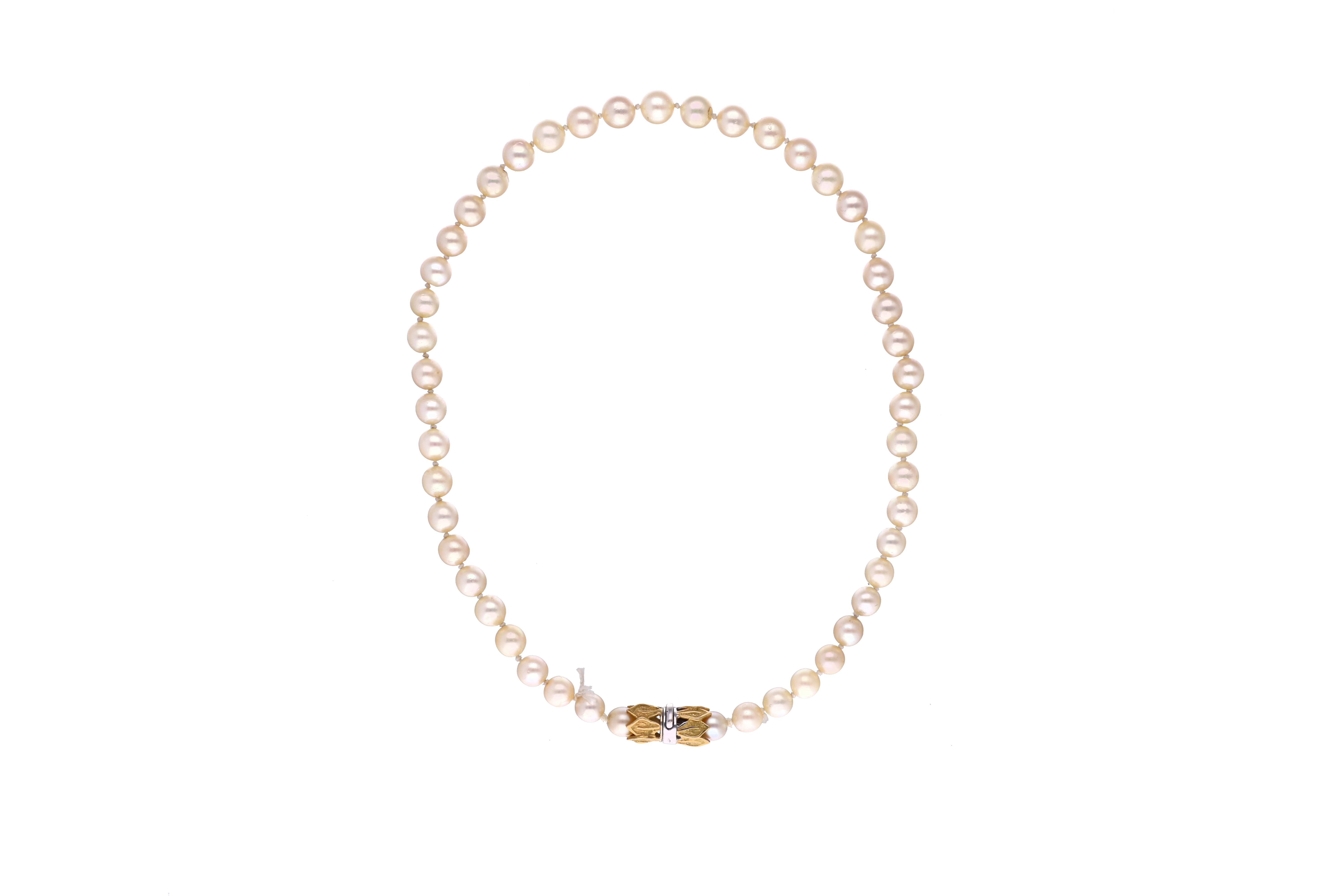 Collana in perle, con chiusura in oro - Asta Preziosi
