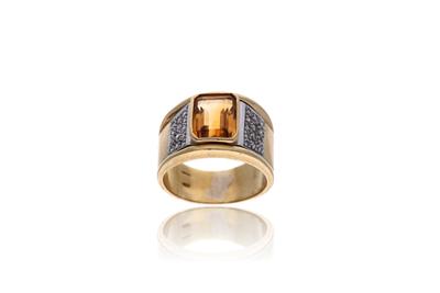 Anello con diamanti e pietra - Asta Preziosi Anello con diamanti e pietra - Asta Preziosi