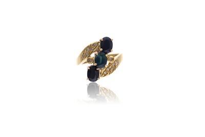 Anello con zaffiri e diamanti - Asta Preziosi Anello con zaffiri e diamanti - Asta Preziosi