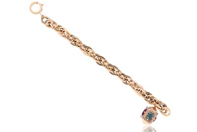 Bracciale con ciondolo, in oro, pietre - Asta Preziosi Bracciale con ciondolo, in oro, pietre - Asta Preziosi
