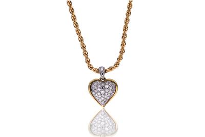 Collana e ciondolo a cuore con diamanti - Asta Preziosi Collana e ciondolo a cuore con diamanti - Asta Preziosi