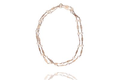 Collana in oro, con perle - Asta Preziosi Collana in oro, con perle - Asta Preziosi