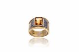 Anello con diamanti e pietra - Asta Preziosi Anello con diamanti e pietra - Asta Preziosi