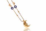 Collana con lapislazzuli e pendente a forma di luna - Asta Preziosi Collana con lapislazzuli e pendente a forma di luna - Asta Preziosi
