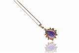 Collana in oro, con diamanti e ametista - Asta Preziosi Collana in oro, con diamanti e ametista - Asta Preziosi