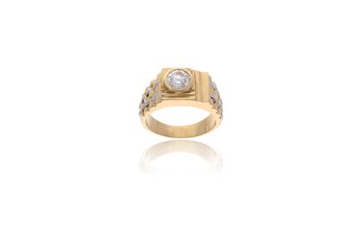 Anello, in oro, con diamante - Asta Preziosi