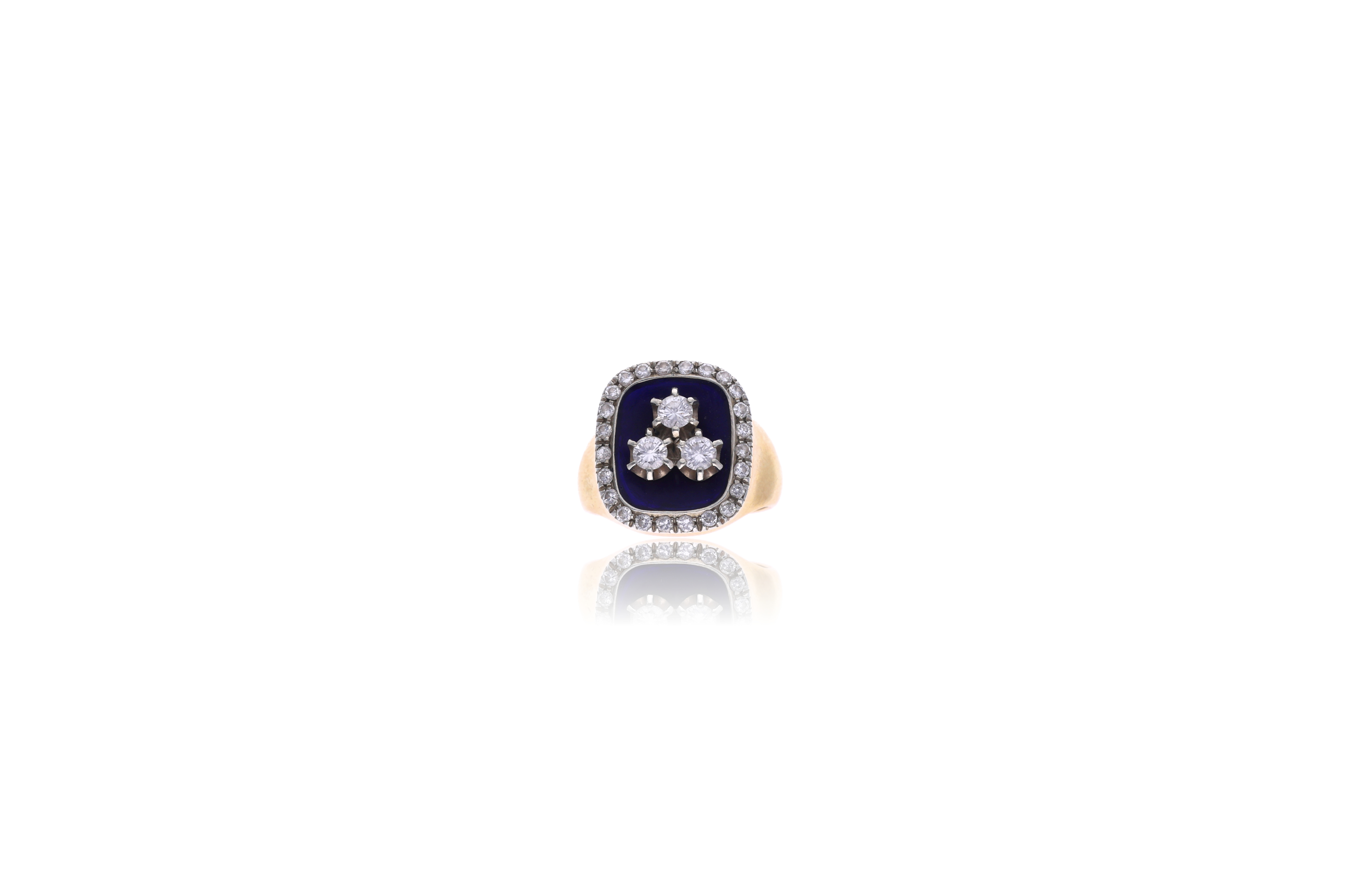 Anello con diamanti e smalto - Asta Preziosi