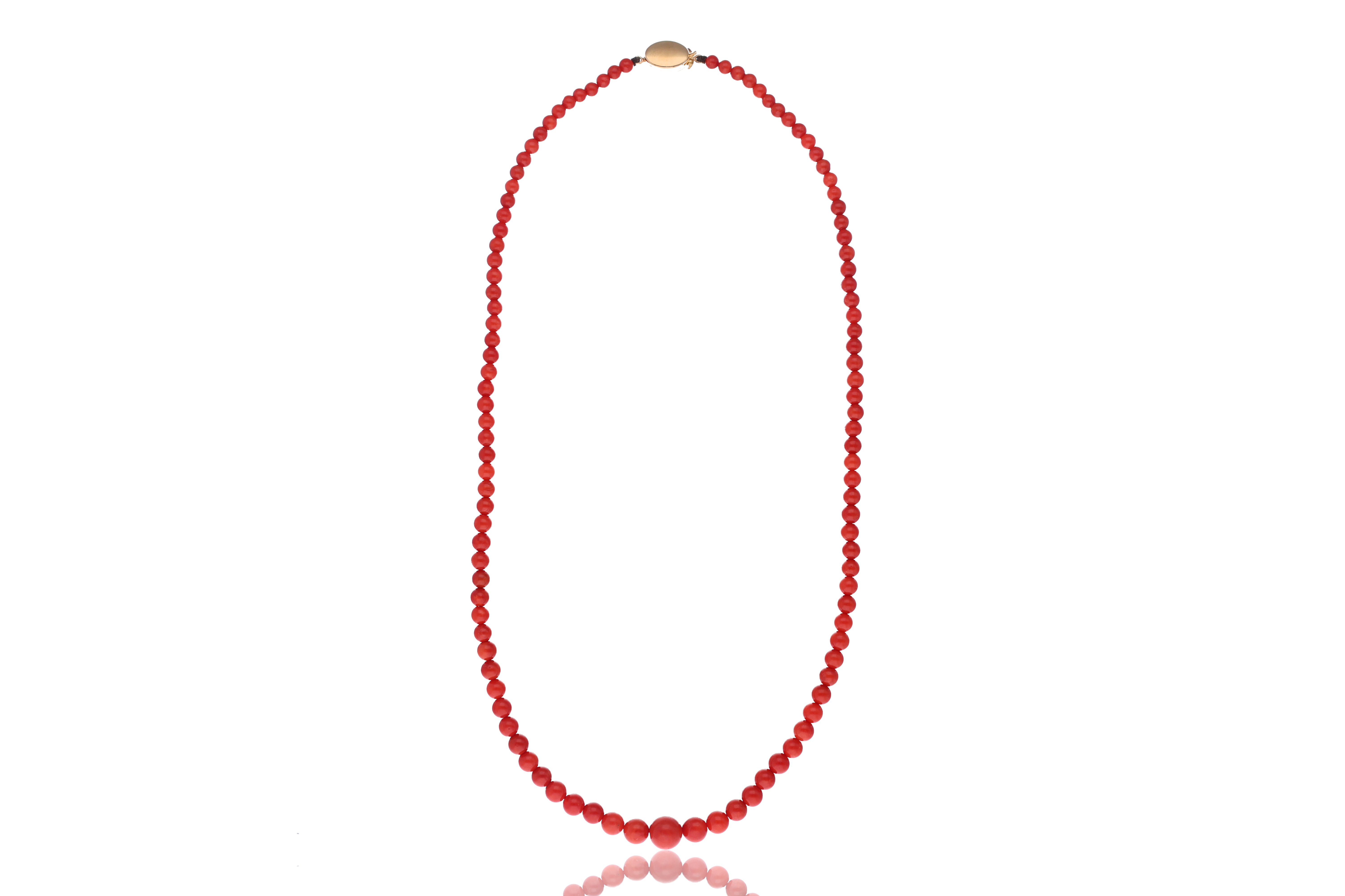 Collana corallo con chiusura in oro - Asta Preziosi