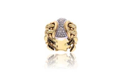 Anello a maglia morbida con diamanti - Asta Preziosi Anello a maglia morbida con diamanti - Asta Preziosi