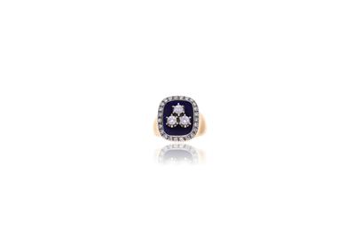 Anello con diamanti e smalto - Asta Preziosi Anello con diamanti e smalto - Asta Preziosi