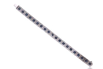 Bracciale con diamanti e zaffiri - Asta Preziosi Bracciale con diamanti e zaffiri - Asta Preziosi