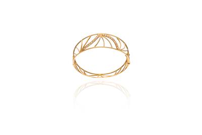 Bracciale rigido, in oro 900, pietre - Asta Preziosi
