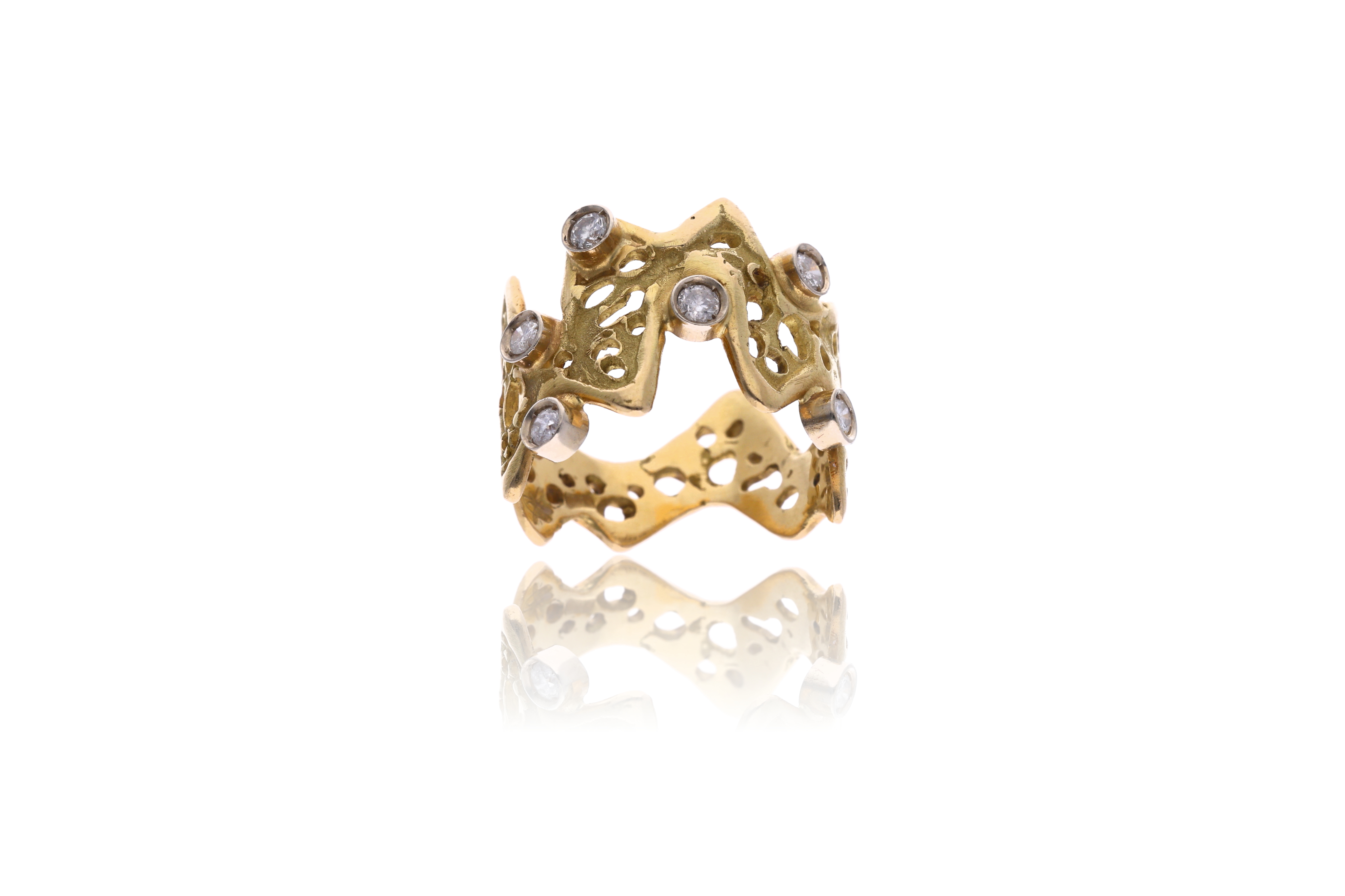 Anello in oro, diamnati - Asta Preziosi