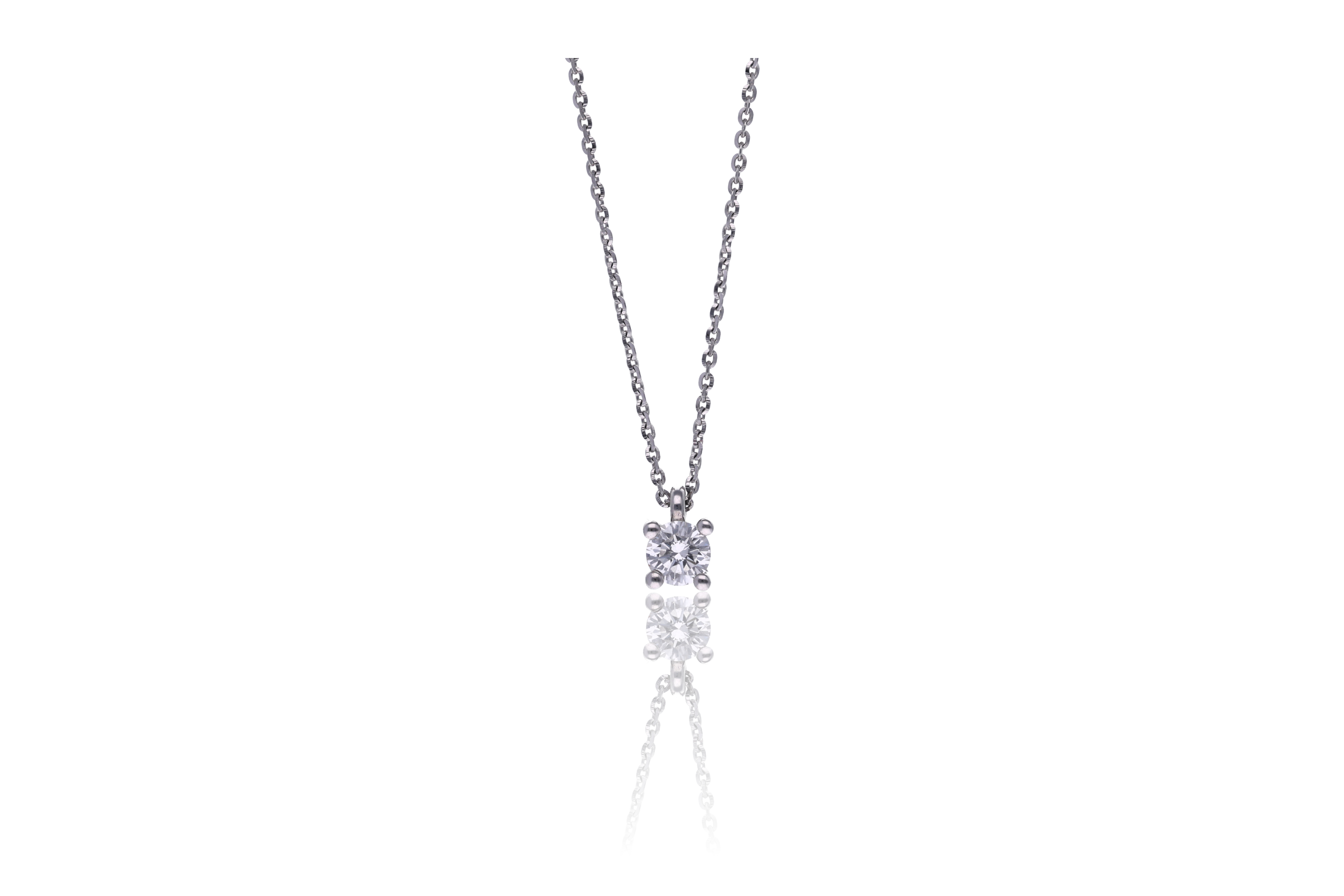 Collana punto luce con diamante - Asta Preziosi