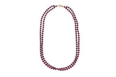 Collana in sfere di granato - Asta Preziosi Collana in sfere di granato - Asta Preziosi
