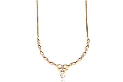 Collana con pietre, oro 916 - Asta Preziosi