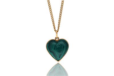 Collana e ciondolo con malachite - Asta Preziosi Collana e ciondolo con malachite - Asta Preziosi